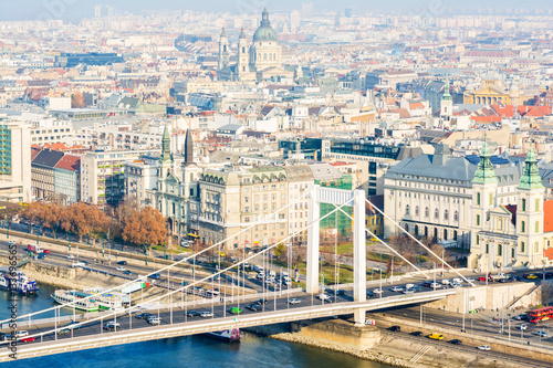 panoramic views of Budapest city, hungary
