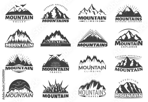 Mountain Travel Labels