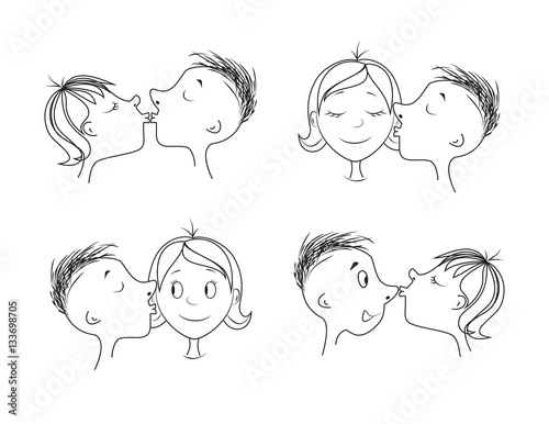 Love kisses for Valentine's Day or wedding
