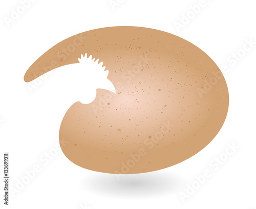 silhouette chicken on egg