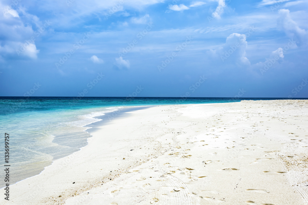 Obraz premium Empty Maldivian Beach