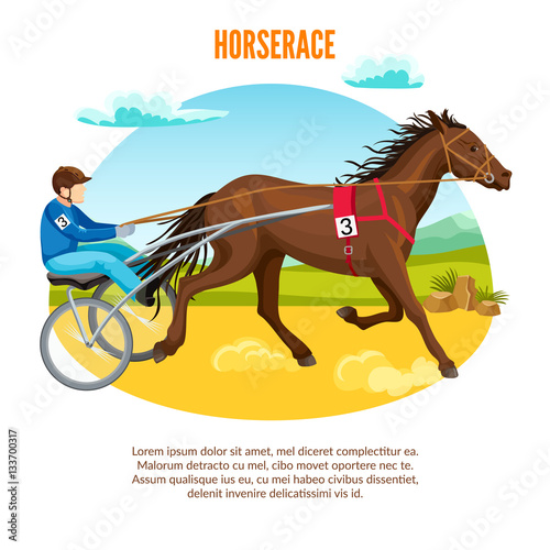 Equestrian Sport Cartoon Template