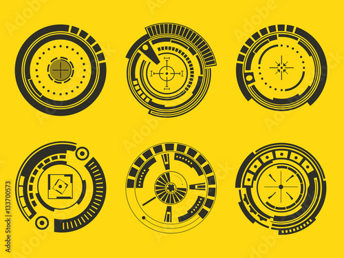 Abstract future, concept vector futuristic blue virtual graphic touch user interface HUD. For web, site, mobile applications isolated on background, techno, online design, business, gui, ui, kit, hud.