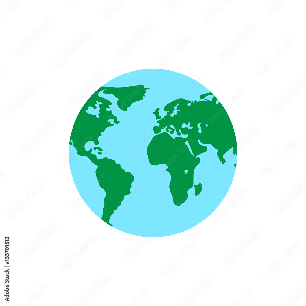 planet earth sphere globe color illustration