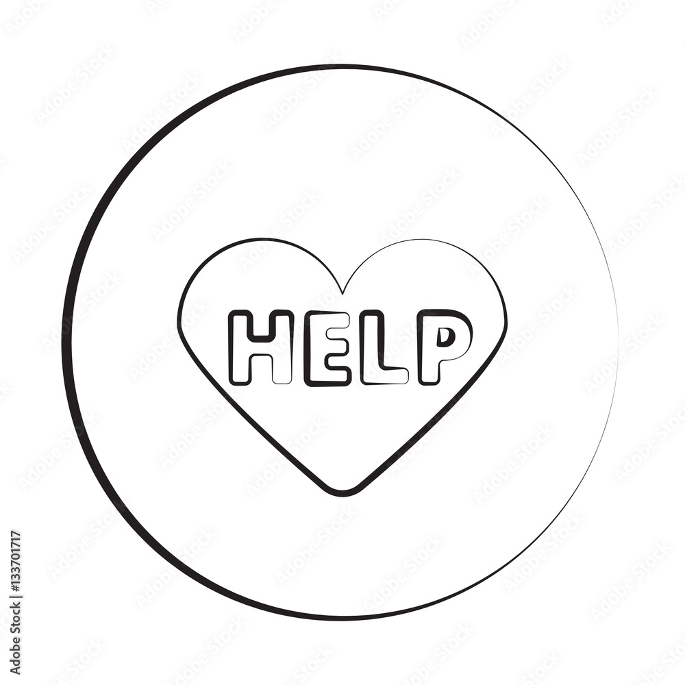 Black ink style Defibrillator icon with circle Black ink style Defibrillator icon with circle