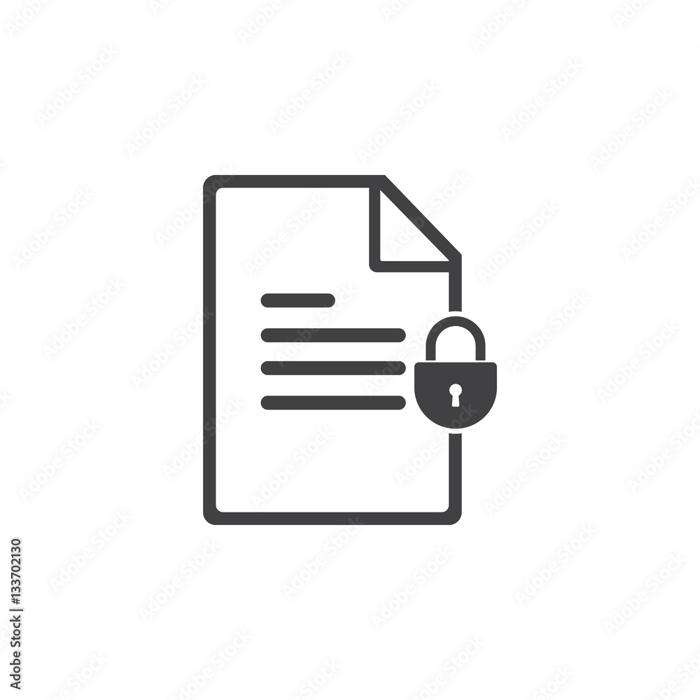 Document lock icon Document lock icon