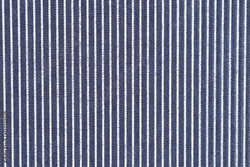 Dark blue denim with white stripes fabric background