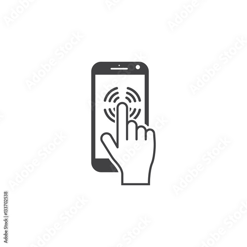 Touch screen smartphone icon