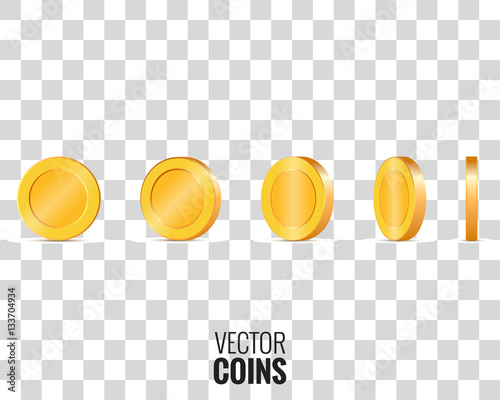 Gold coins vector illustration