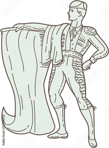 Spanish Matador Cape Standing Mono Line