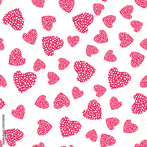 Hearts Seamless Pattern Wrapping Texture