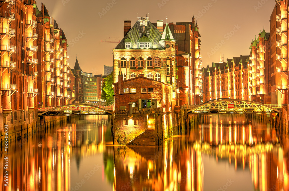 Old Speicherstadt in Hamburg, Germany