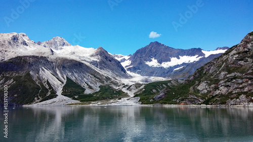 Glaciers and mountains in Glacier Bay, Alaska