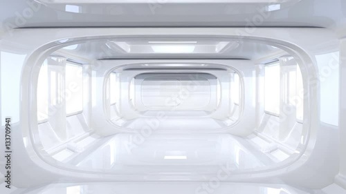 corridor in scientific laboratory