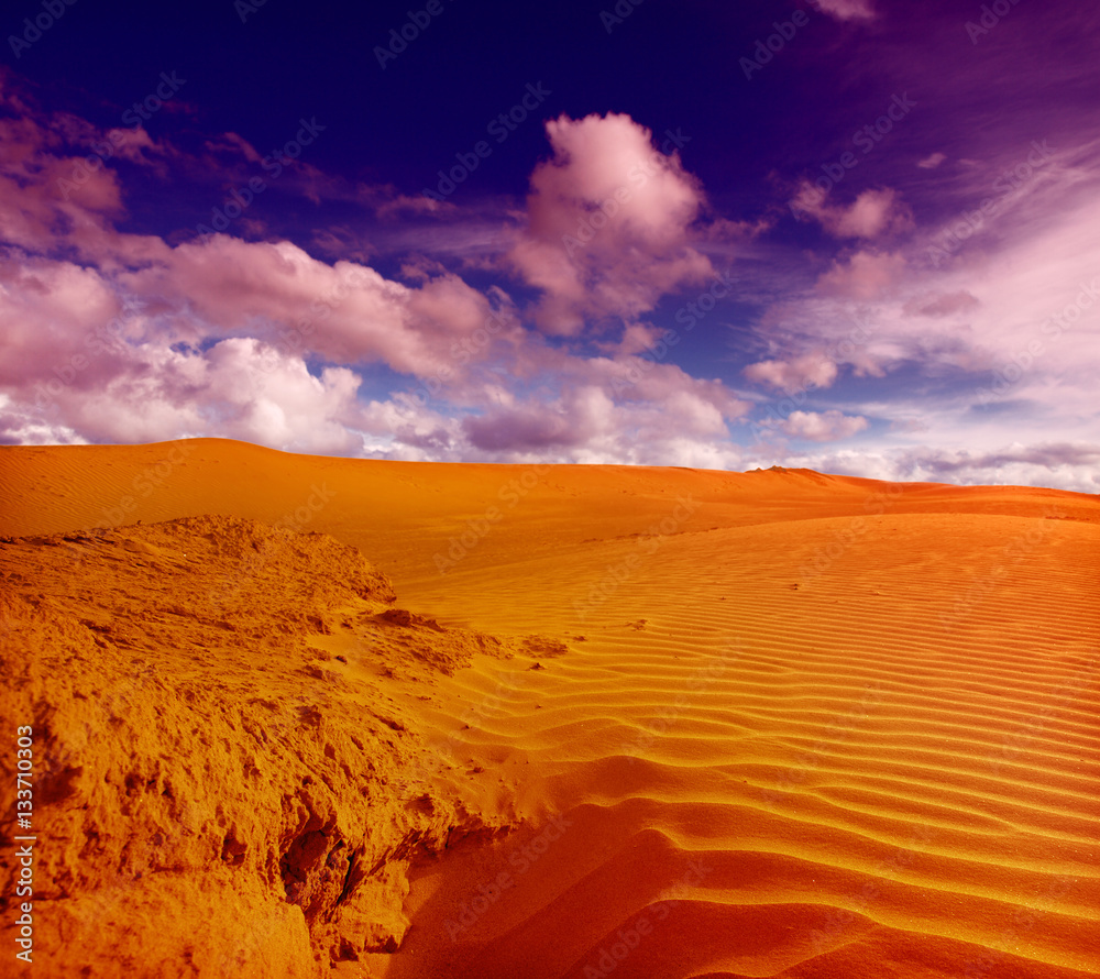 Naklejka premium sand desert landscape