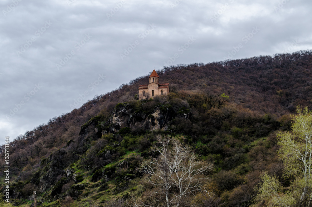 Old Ancient Albanian Church at the mountain of Gakh, Azerbaijan