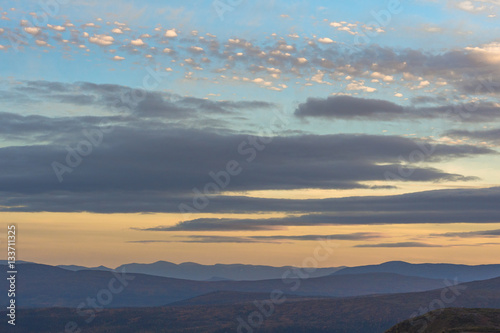 Mountain view of sunset from   re Skutan