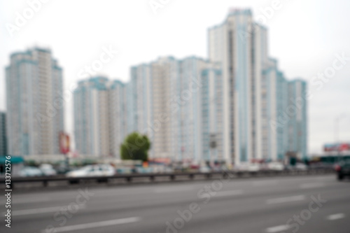 Blurred modern buildings in the city downtown © Africa Studio
