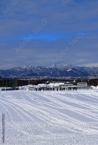 Sapporo suburbs of winter scenery