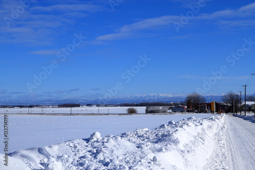 Sapporo suburbs of winter scenery