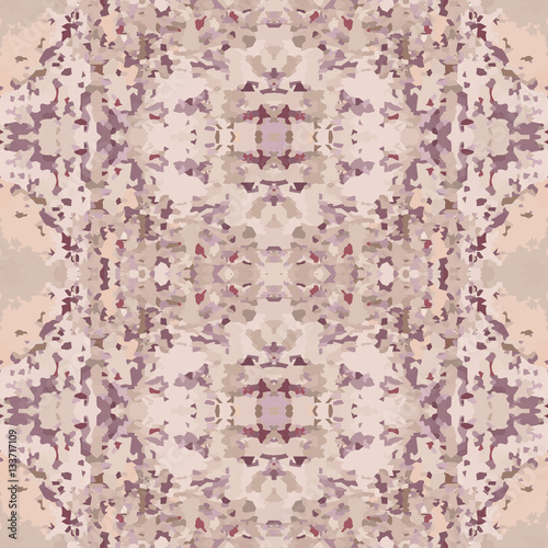 Seamless nature pattern. Stone, snake skin, band view mosaic motley texture. Ornamental collage. Gray, brown, oldrose colored background. Vector