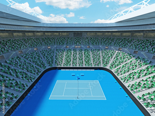 3D render of beutiful modern tennis grand slam lookalike stadium photo