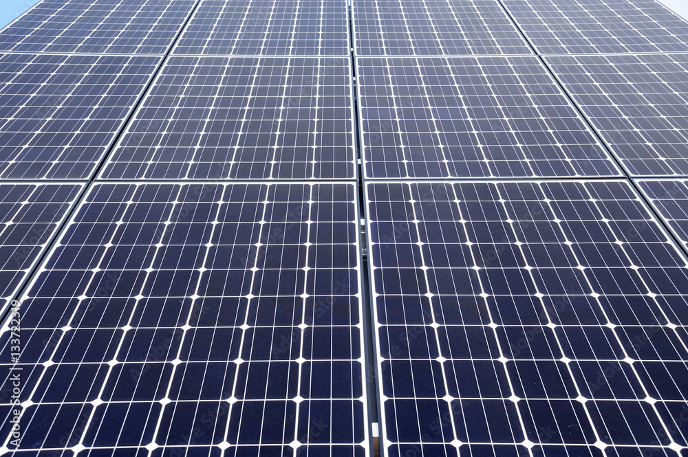close up on solar panel close up on solar panel