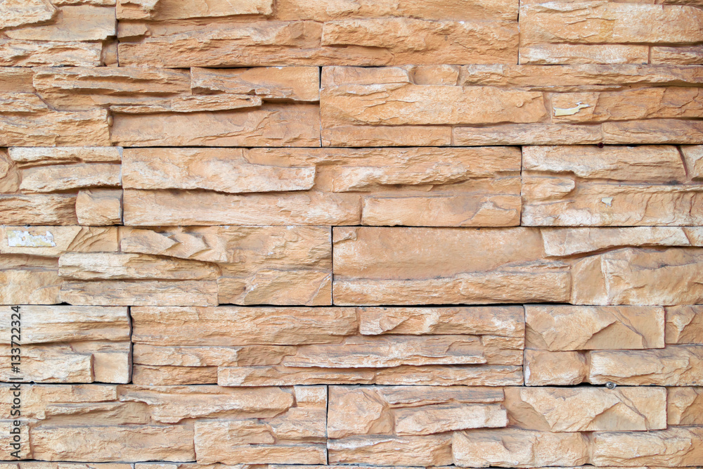 Brown brick wall Light middle and Blocks for background Brown brick wall Light middle and Blocks for background