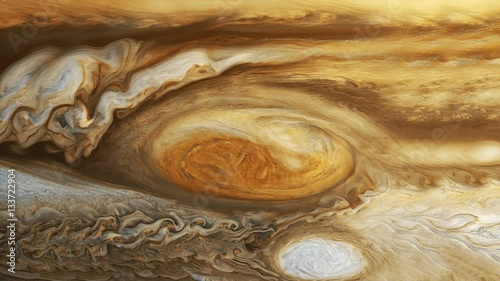 Jupiter's Red Spot realistic cloud movement photo