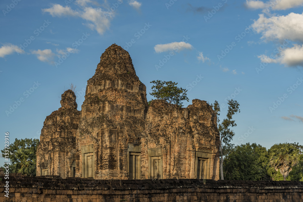 Temple Angkor Thum with nice blue sky