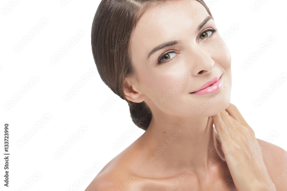 beautiful smile of young model with natural make up beautiful smile of young model with natural make up