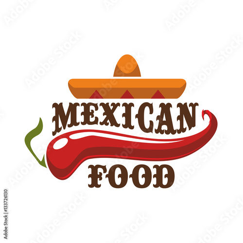 Mexican food vector icon or emblem
