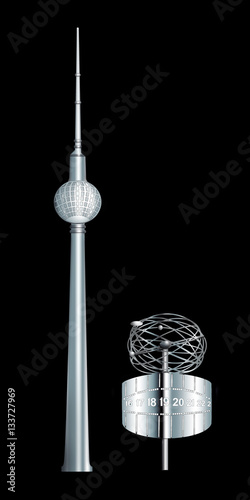 Fernsehturm und Urania-Uhr