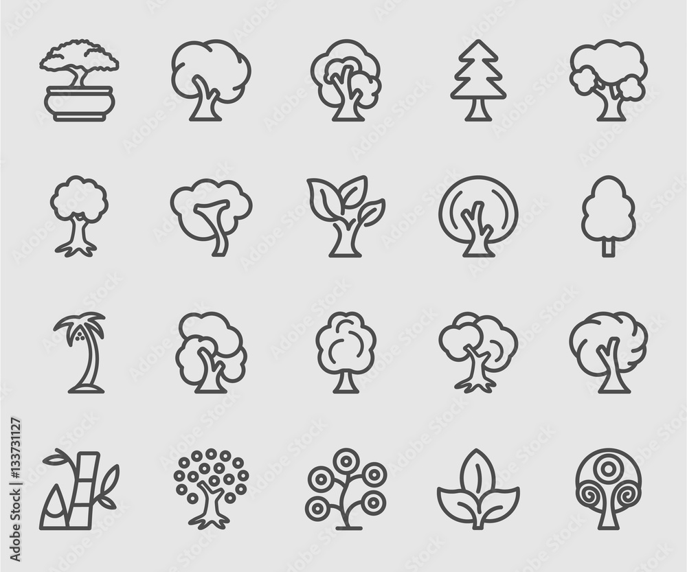 Tree line icon Tree line icon