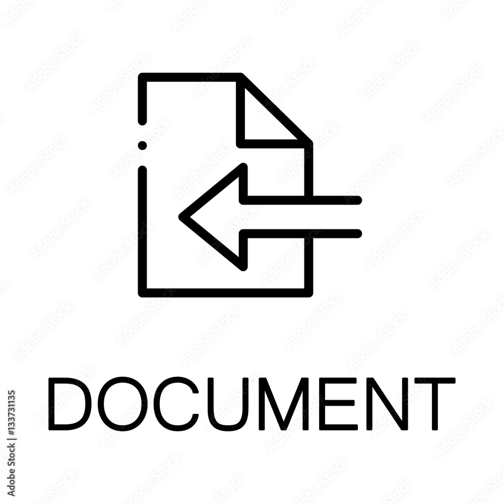 Document line icon