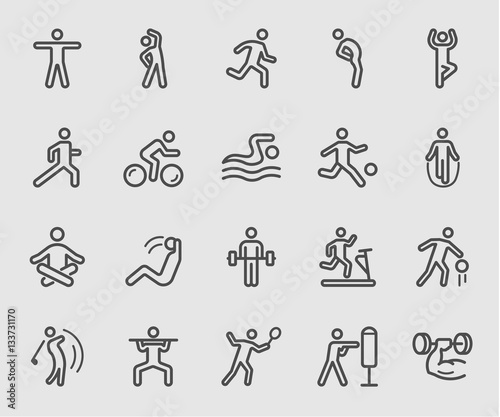 Exercise line icon