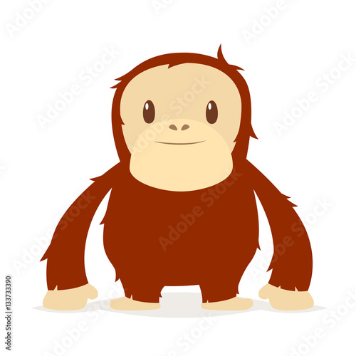 Orangutan ape vector isolated