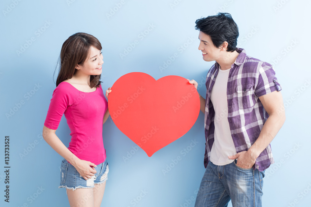 young couple take heart