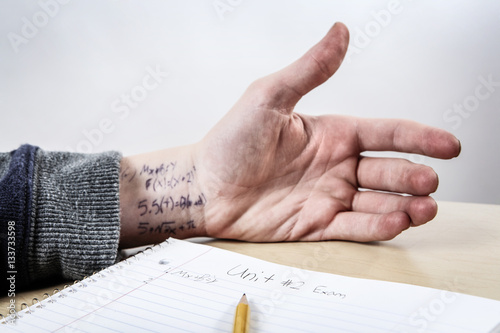 Canvas Print Cheating on a test