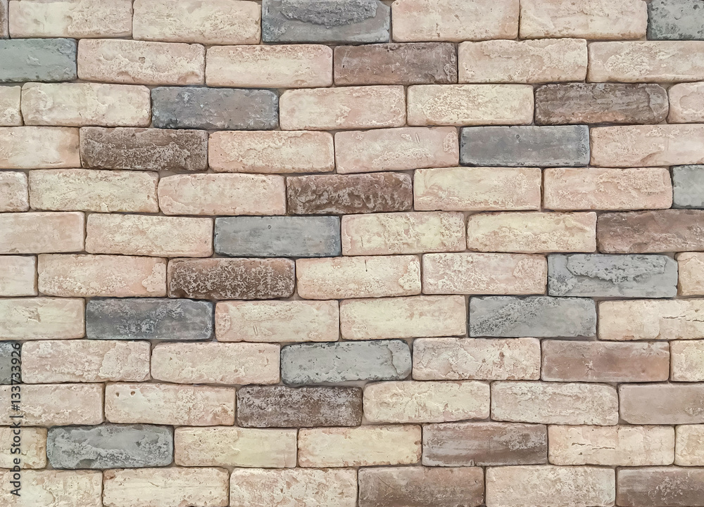 Closeup surface brick pattern at old stone brick wall texture background Closeup surface brick pattern at old stone brick wall texture background