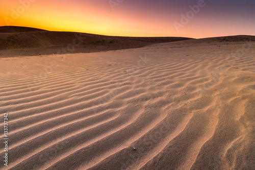 Abstract image of Sand Dunes at dawn or after sunset