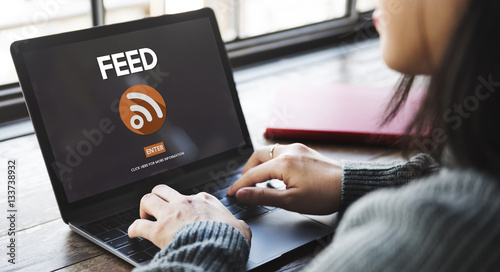 Feed RSS Internet Network Technology Web Concept photo
