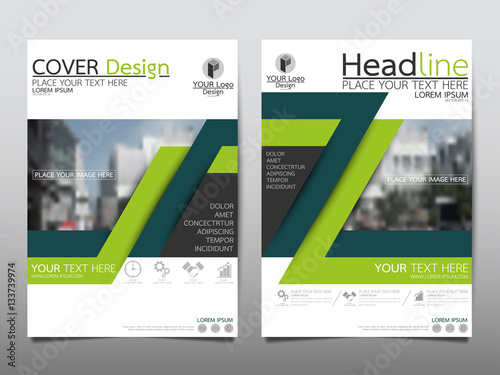 Green flyer cover business brochure vector design, Leaflet advertising abstract background, Modern poster magazine layout template, Annual report for presentation.