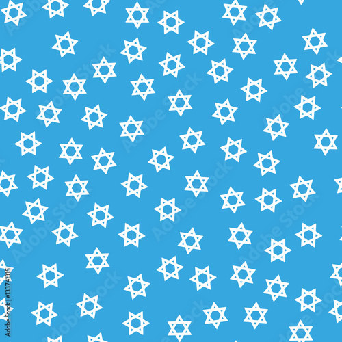 Jewish hanukkah seamless pattern with  star of David