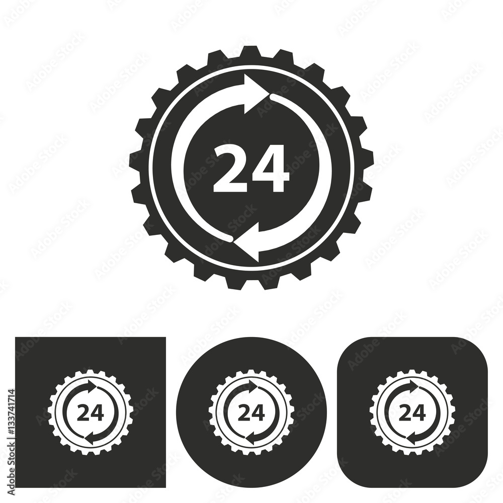 24 hour service - vector icon. 24 hour service - vector icon.