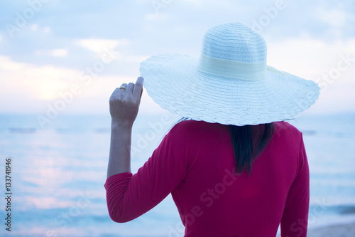 Sexy woman posing on the beach © Jean