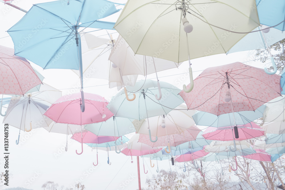 Obraz premium Umbrella pattern pastel