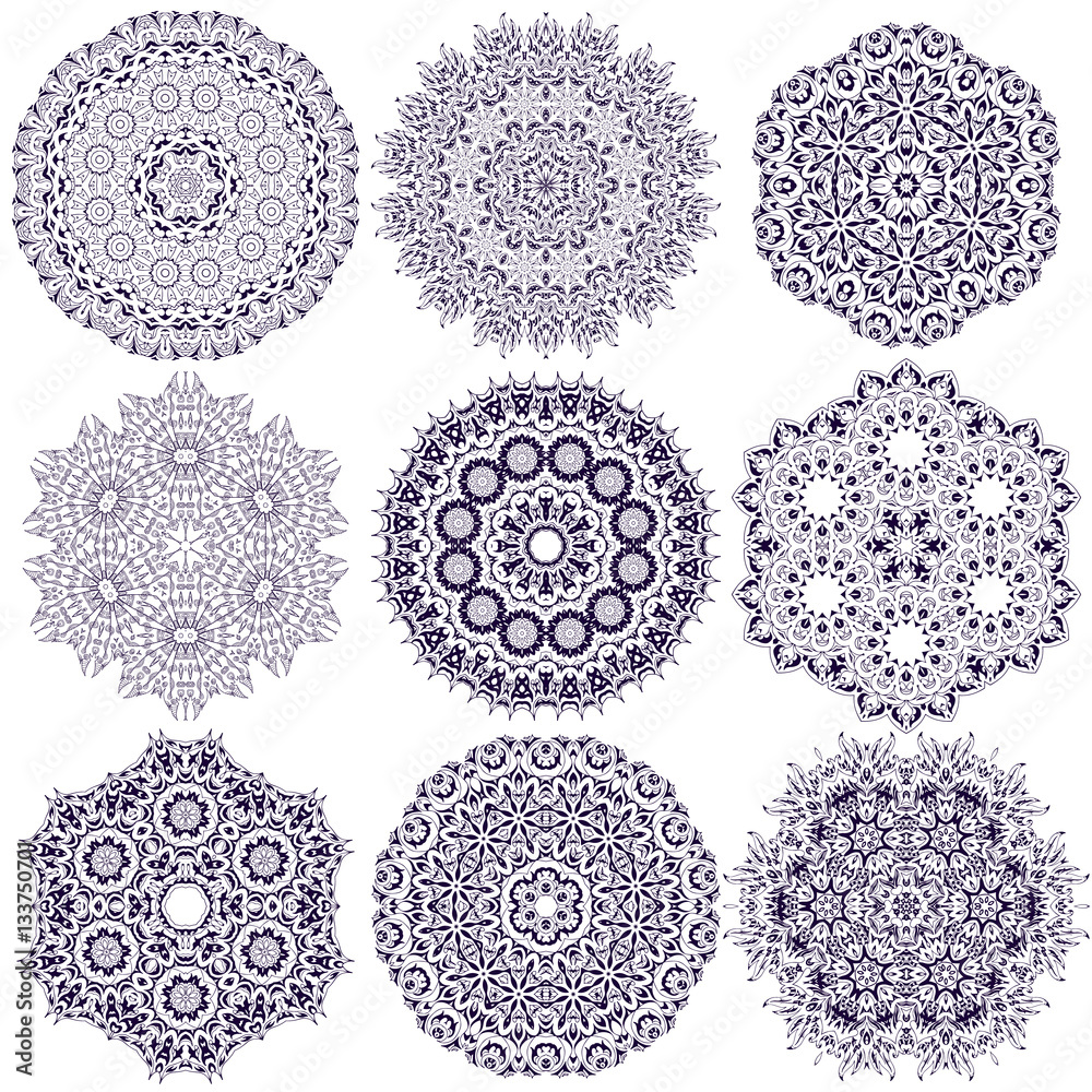 Set of mandalas
