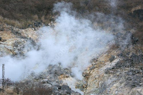 箱根・大湧谷の水蒸気