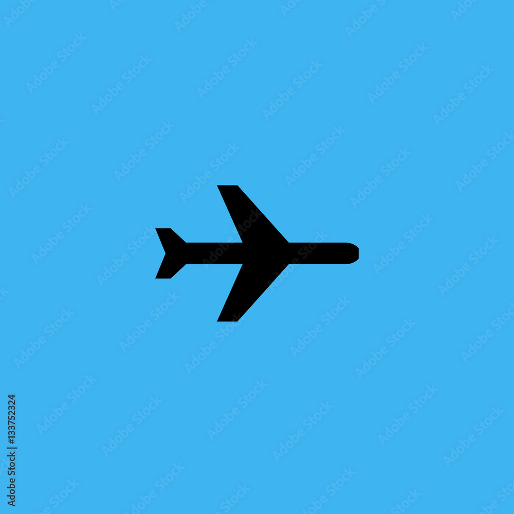 Airplane icon. flat design Airplane icon. flat design